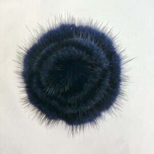 Dark Blue Mink Fur Accessory